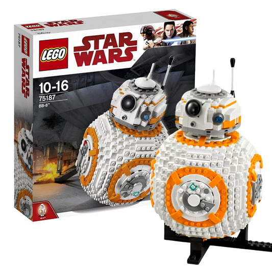 LEGO Star Wars 75187 BB-8 Astromech Droid Building Set with Rotating Head, Opening Hatch & Display Stand – 1106 Pieces Collectible Model for Kids & Star Wars Fans