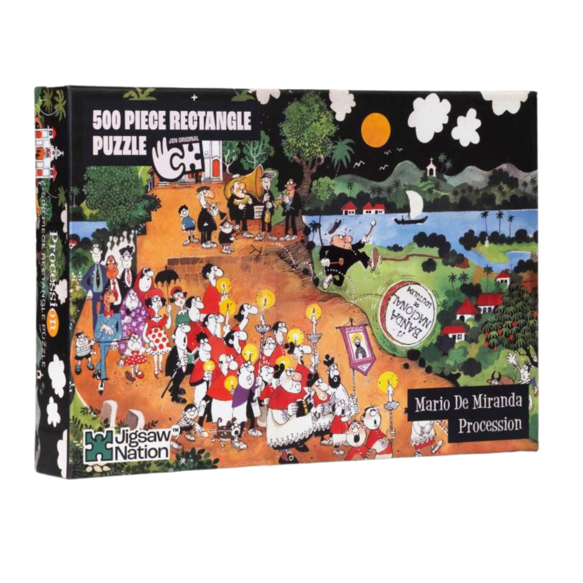 Jigsaw Nation 500 Piece Rectangle Puzzle – Mario De Miranda Procession