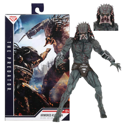 (Damaged Box) The Predator Armored Assassin Predator Deluxe Action Figure 11 Inch – Movie Collectible with Accessories |