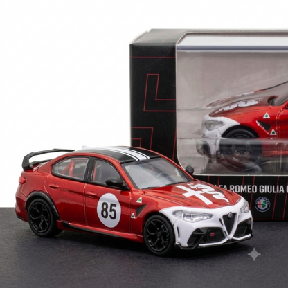 Shadow 1:64 Alfa Romeo Giulia GTAm Diecast Model Car LL-011-147 | Premium Collectible Red Racing Edition