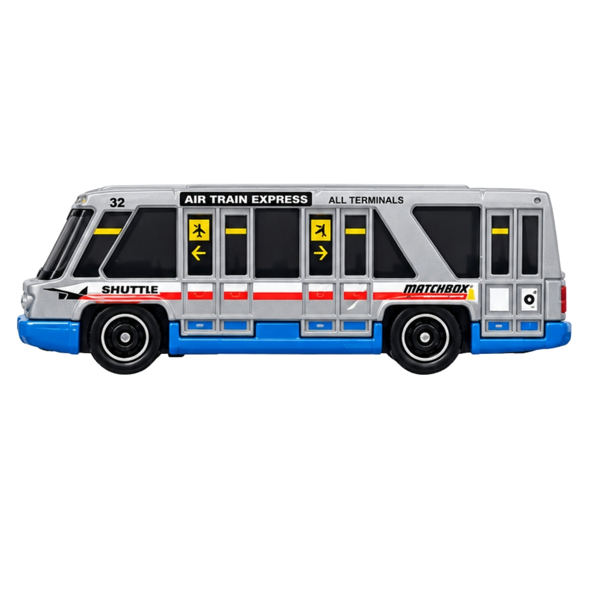 Matchbox JBX23 MBX Airport II Die-Cast 5-Pack – Airport Shuttle Bus, Security Car, Tow Truck, Fuel Tanker & Fire Rescue Vehicle – Mattel Collectible Toy Cars