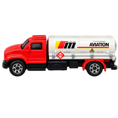 Matchbox JBX23 MBX Airport II Die-Cast 5-Pack – Airport Shuttle Bus, Security Car, Tow Truck, Fuel Tanker & Fire Rescue Vehicle – Mattel Collectible Toy Cars