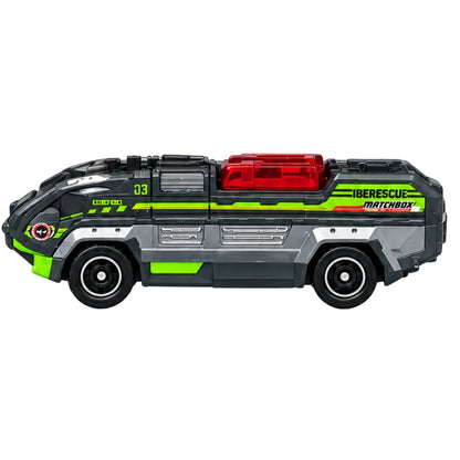 Matchbox JBX23 MBX Airport II Die-Cast 5-Pack – Airport Shuttle Bus, Security Car, Tow Truck, Fuel Tanker & Fire Rescue Vehicle – Mattel Collectible Toy Cars
