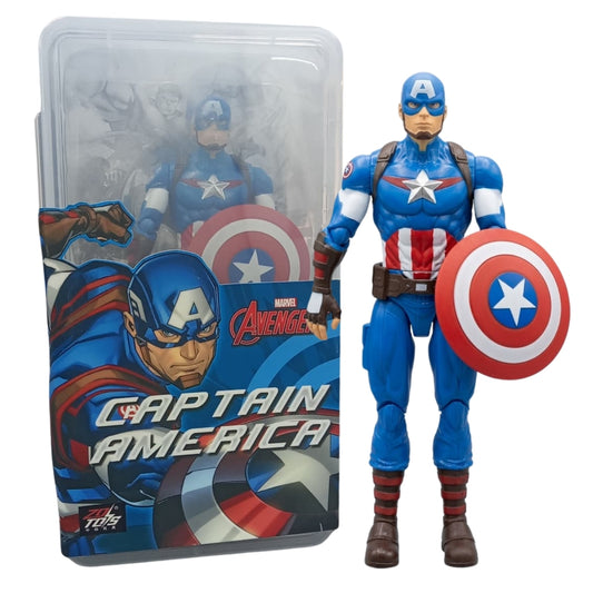 ZD Toys Marvel Avengers Captain America 9 Inch Action Figure with Shield – Collectible Superhero Display Toy