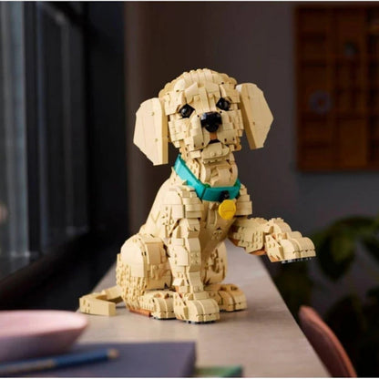 LEGO Icons 11384 Golden Retriever Puppy Building Set for Adults, 2102 Pieces, Realistic Dog Model, Collectible Animal Figure & Home Decor Display Set, Gift for Dog Lovers