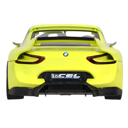 MSZ 1:24 Scale BMW 3.0 CSL Hommage Green Diecast Model Car | Metal Body Collectible Sports Car with Opening Features | Street Series | Ages 14+