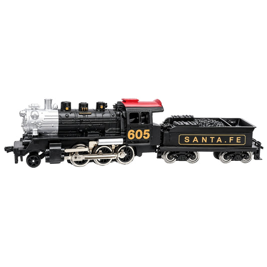 HANFIY HO 1:87 Santa Fe 605 Steam Locomotive & Tender Model | Detailed Collector Train for Ages 14+