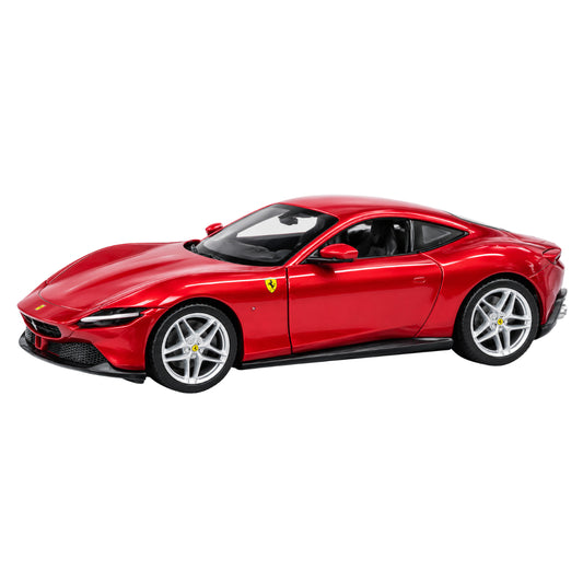 Bburago Ferrari Roma 1:24 Scale Diecast Model Car – Red Metal Sports Car Collectible with Realistic Detailing