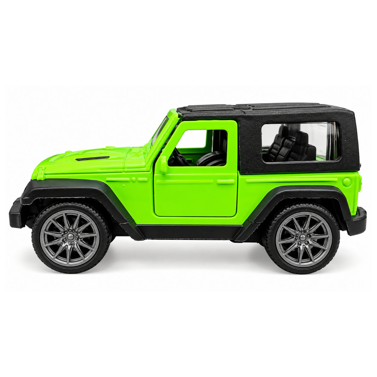 Road Burner Metal Racers Die-Cast Metal SUV Toy Car – Green Off-Road Jeep Style Model with Pull Back Action, Openable Doors & Realistic Detailing | Toy Vehicle for Kids Ages 3+