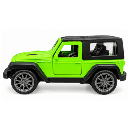 Road Burner Metal Racers Die-Cast Metal SUV Toy Car – Green Off-Road Jeep Style Model with Pull Back Action, Openable Doors & Realistic Detailing | Toy Vehicle for Kids Ages 3+