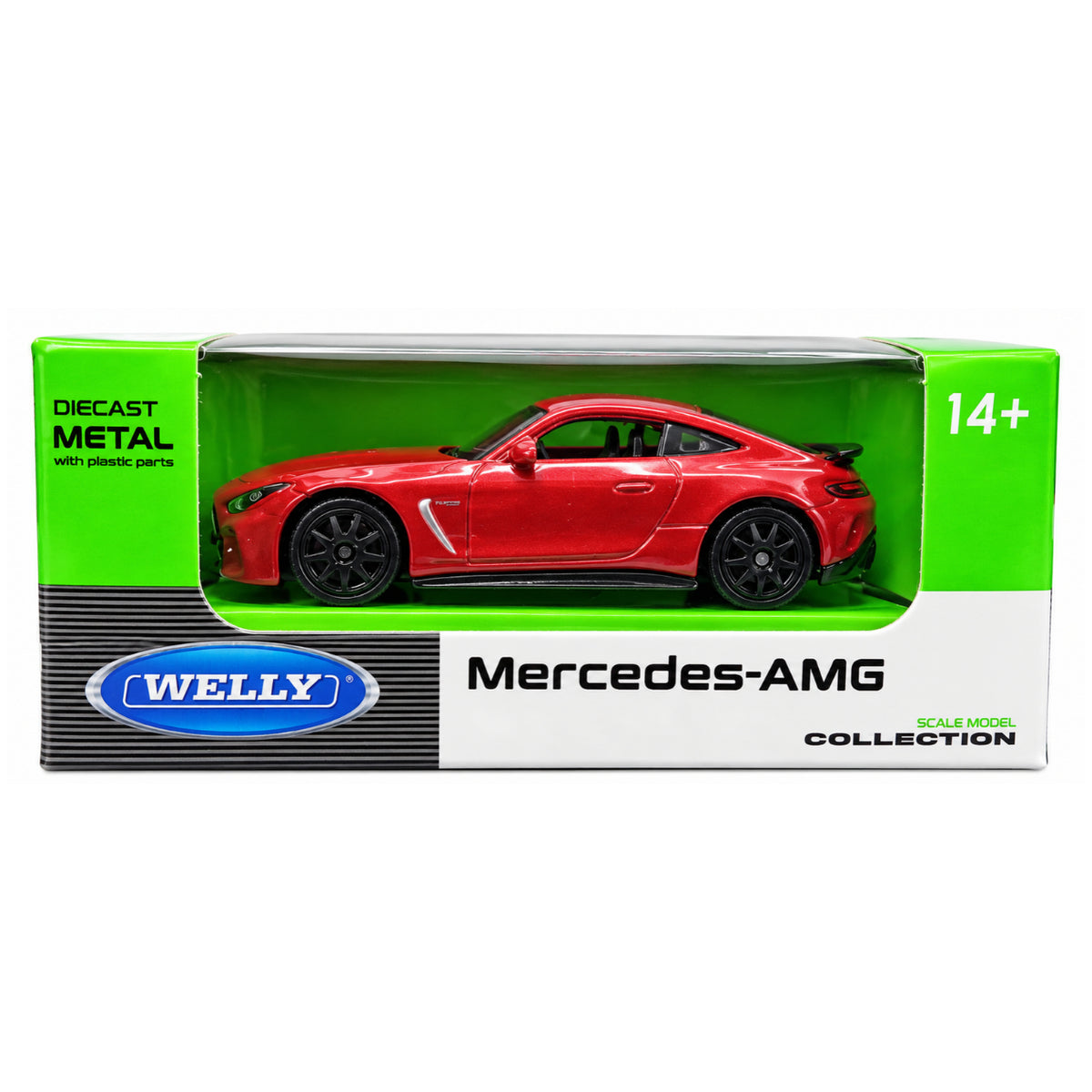 Welly Mercedes-AMG GT 63 1:64 Scale Diecast Metal Model Car – Metallic Red Sports Coupe Miniature Collectible with Realistic Detailing | 14+ Years