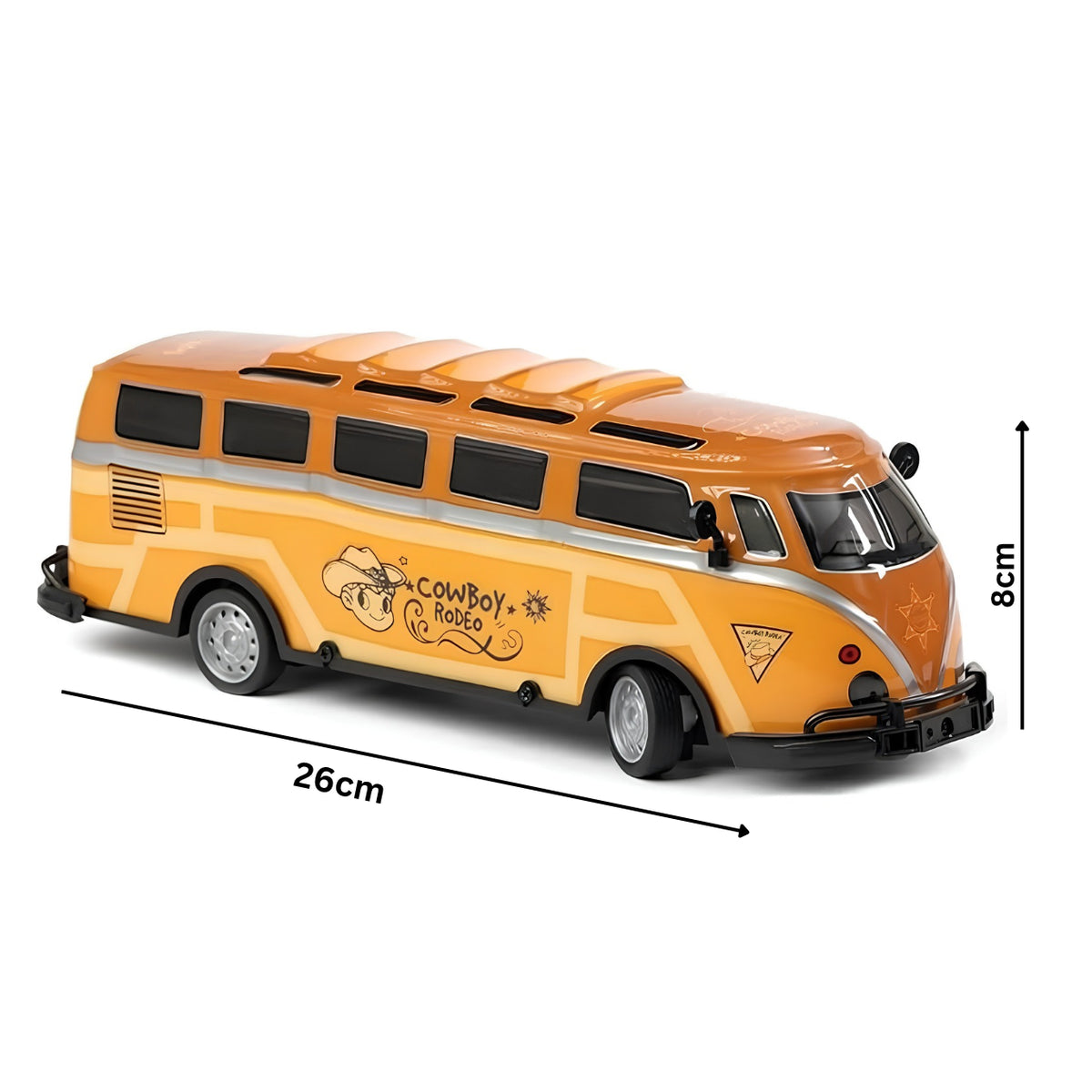 L.O.T Cars 2 Variations Vera Remote Control City Bus – Orange | LED Body Lights, 2.4GHz Remote, 15 KM/H Speed, RC Toy Bus for Kids