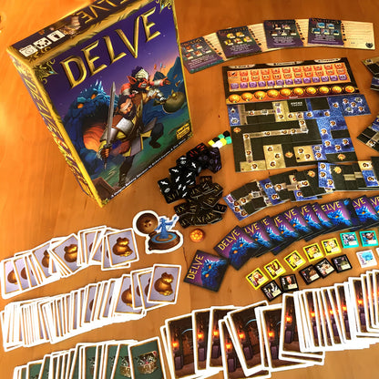 Delve Board Game by Indie Boards & Cards | Fantasy Dungeon-Building Adventure Strategy Game | Explore Dungeons, Battle Monsters & Collect Treasure