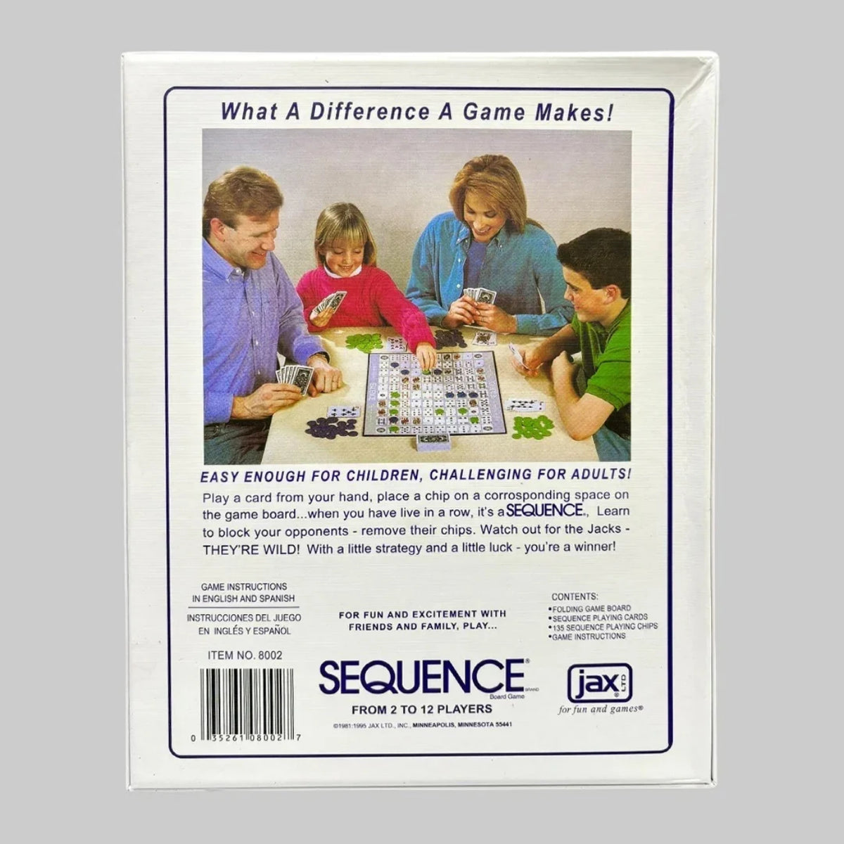 (Damaged Box) Sequence Board Game – Original Classic Strategy Game for 2 to 12 Players | Family & Party Board Game