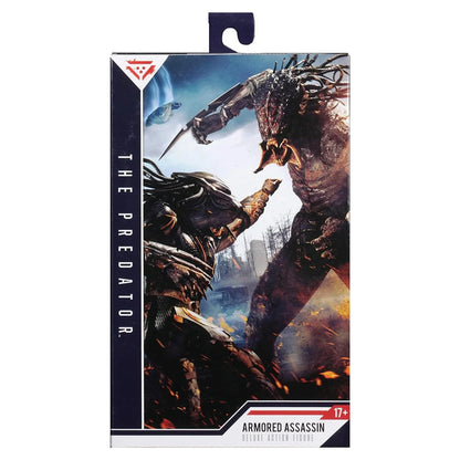 (Damaged Box) The Predator Armored Assassin Predator Deluxe Action Figure 11 Inch – Movie Collectible with Accessories |