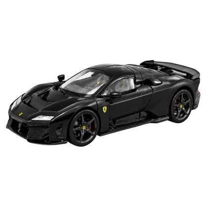 Bburago Ferrari F80 2024 1:43 Scale Signature Series Die-Cast Model Car – Black Supercar Collectible Display Model for Ferrari Fans & Car Collectors