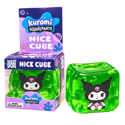 NeeDoh Kuromi SquarePants Nice Cube Squishy Toy | Super Soft Sensory Stress Ball & Squeeze Fidget Toy for Kids & Adults | Assorted Colours, Random 1 Piece