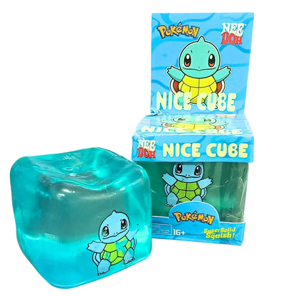 NeeDoh Pokémon Squirtle Nice Cube Super Solid Squish Sensory Fidget Toy | Satisfying Stress Relief & Squeeze Toy for Teens & Adults | Pokémon Collectible Gift