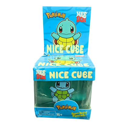 NeeDoh Pokémon Squirtle Nice Cube Super Solid Squish Sensory Fidget Toy | Satisfying Stress Relief & Squeeze Toy for Teens & Adults | Pokémon Collectible Gift