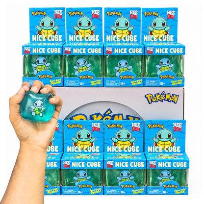 NeeDoh Pokémon Squirtle Nice Cube Super Solid Squish Sensory Fidget Toy | Satisfying Stress Relief & Squeeze Toy for Teens & Adults | Pokémon Collectible Gift