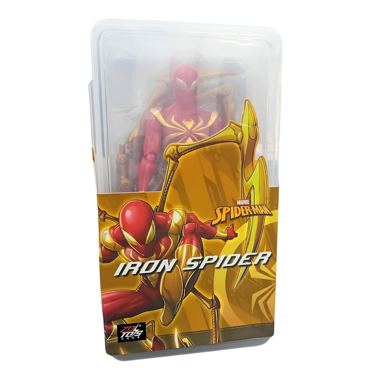 ZD Toys Marvel Spider-Man Iron Spider 9 Inch Action Figure – Red & Gold Superhero Collectible Display Figure