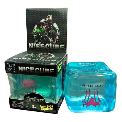 NeeDoh Nice Cube Marvel Avengers Super Solid Squishy Fidget Toy – Tony Stark Iron Man, Hulk & Spider-Man Stress Relief Sensory Squish Toy for Kids – Random Design, 1 Pc