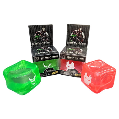 NeeDoh Nice Cube Marvel Avengers Super Solid Squishy Fidget Toy – Tony Stark Iron Man, Hulk & Spider-Man Stress Relief Sensory Squish Toy for Kids – Random Design, 1 Pc