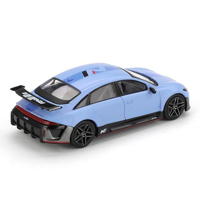 MINI GT 1208 Hyundai RN22e Performance Blue 1:64 Scale Die-Cast Collectible Model Car with Rear Wing – Detailed Hyundai N Concept Car Miniature for Collectors & Display