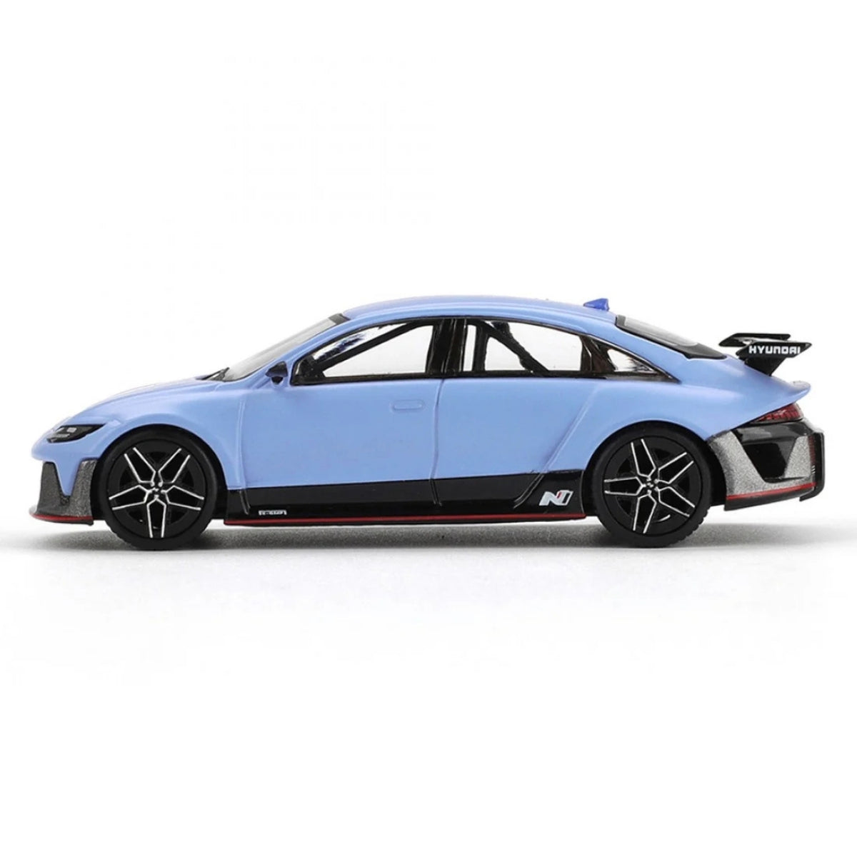 MINI GT 1208 Hyundai RN22e Performance Blue 1:64 Scale Die-Cast Collectible Model Car with Rear Wing – Detailed Hyundai N Concept Car Miniature for Collectors & Display