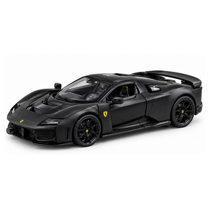 Bburago Ferrari F80 1:24 Scale Die-Cast Model Car Black – Premium Ferrari Hypercar Collectible Replica for Display, Car Enthusiasts & Die-Cast Collectors