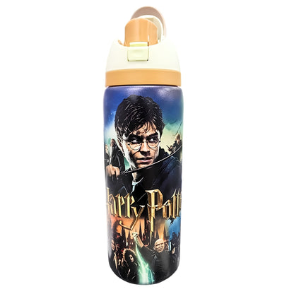 Harry Potter No.1 946ml (32oz) Stainless Steel Water Bottle with Straw Lid & Carry Handle – Large Capacity Reusable Sports Bottle