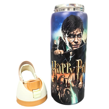 Harry Potter No.1 946ml (32oz) Stainless Steel Water Bottle with Straw Lid & Carry Handle – Large Capacity Reusable Sports Bottle
