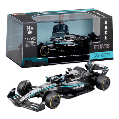Bburago 1:43 Mercedes-AMG Petronas Formula One Team F1 W16 E Performance George Russell #63 Die-Cast Racing Model Car Collectible for F1 Fans & Motorsport Collectors