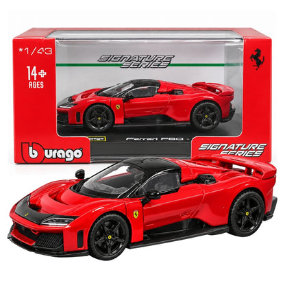 Bburago Signature Series Ferrari F80 2024 1:43 Scale Die-Cast Model Car – Red Ferrari Collectible Toy Car for Display & Collectors, Premium Detailed Replica Model