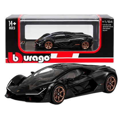 Bburago 1:64 Lamborghini Terzo Millennio Black Die-Cast Model Car – Futuristic Concept Supercar Replica for Collectors & Lamborghini Fans