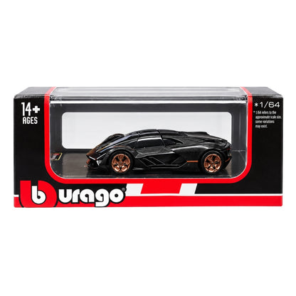 Bburago 1:64 Lamborghini Terzo Millennio Black Die-Cast Model Car – Futuristic Concept Supercar Replica for Collectors & Lamborghini Fans