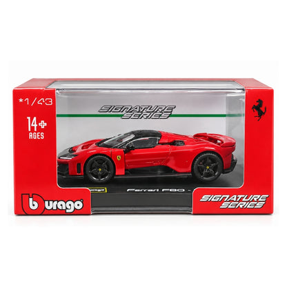 Bburago Signature Series Ferrari F80 2024 1:43 Scale Die-Cast Model Car – Red Ferrari Collectible Toy Car for Display & Collectors, Premium Detailed Replica Model