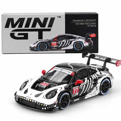 MINI GT 1:64 4-Car Die-Cast Model Set –MINI GT 1:64 4-Car Die-Cast Set – Porsche Rexy, Abarth 595, Lancia Stratos & Ford Puma Rally1 Die-Cast Scale Model Car