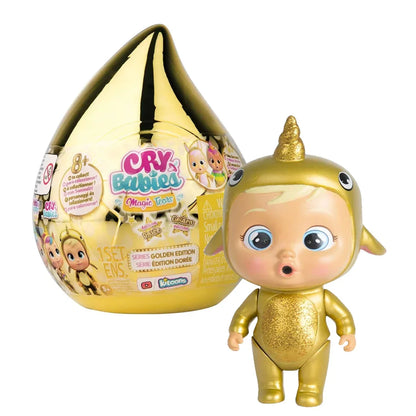 Cry Babies Magic Tears Golden Edition – Surprise Mini Collectible Dolls with Real Tears & Accessories