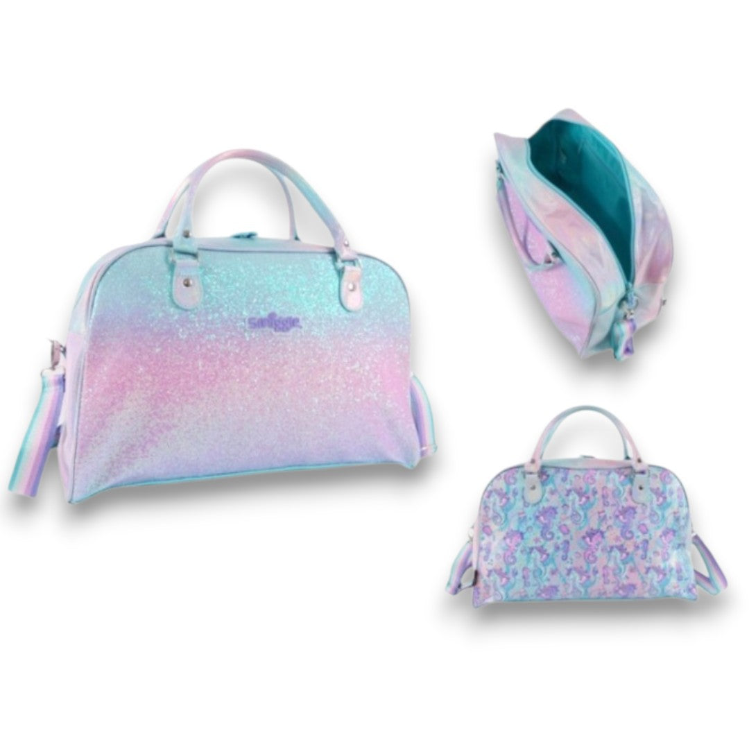 Smiggle Travel Duffel Bag | Kids Weekender Bag with Adjustable Shoulder Strap & 43cm Large Capacity