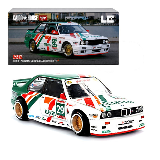 Kaido House x Mini GT KHMG217 BMW M3 Kaido Works Larry Chen V1 | 1:64 Scale Premium Diecast Model Car Collectible