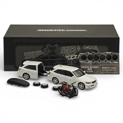 Mortal Model 1:64 Toyota Altezza Gita Diecast Car | Detailed Wagon Model with Accessories & Opening Parts