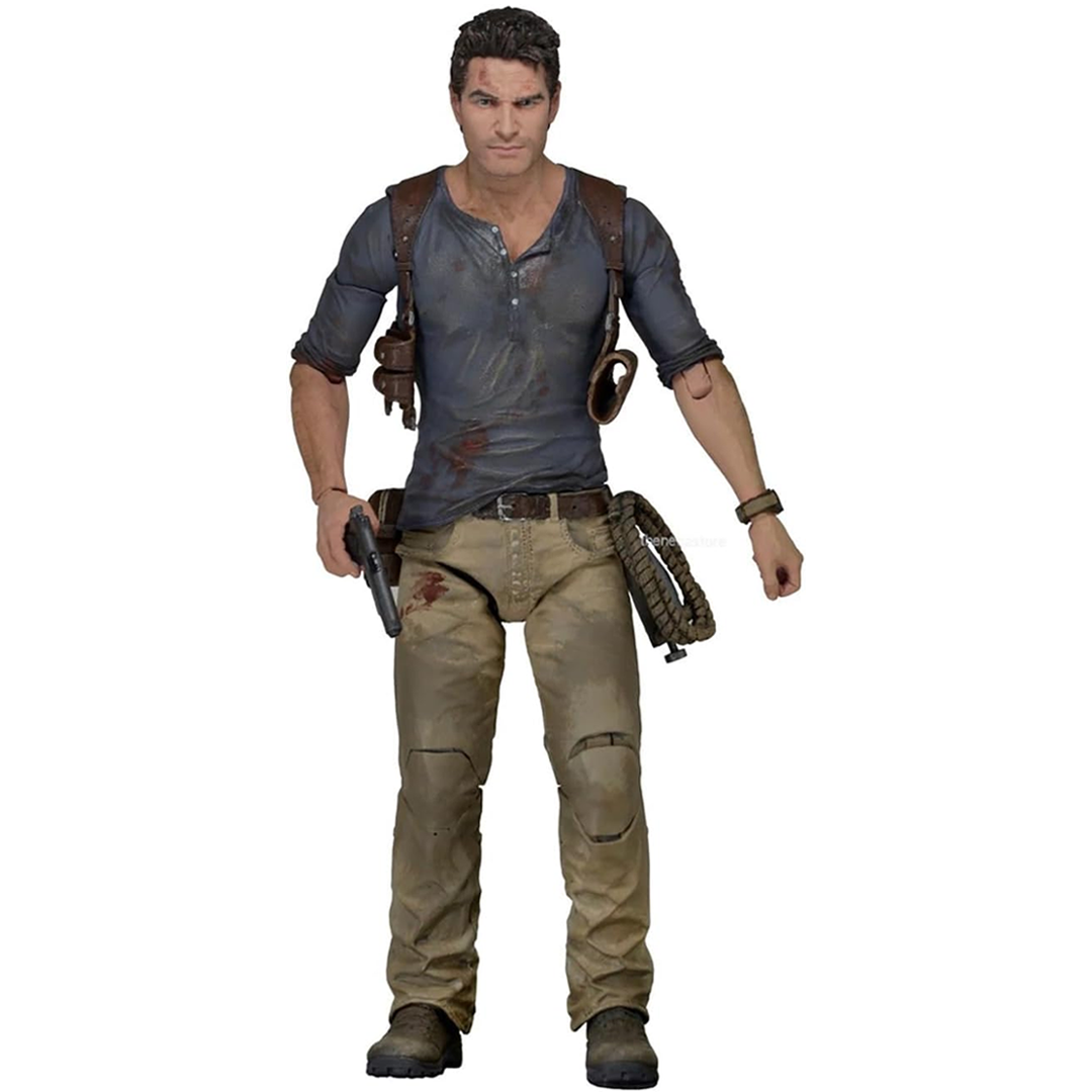 Uncharted 4 Ultimate Nathan Drake Action Figure Model Collectible Statue (7" Scale)