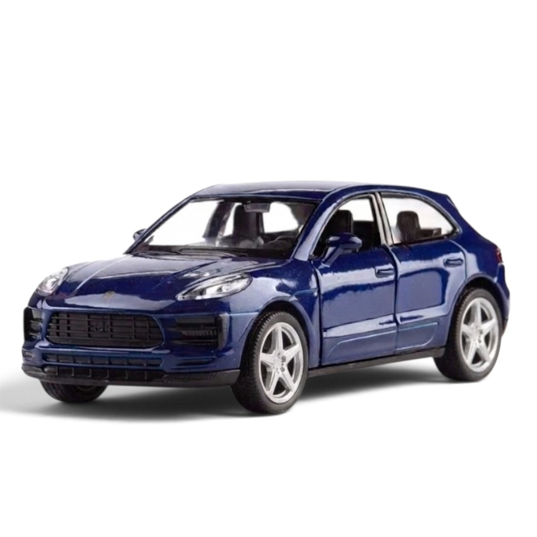 RMZ City Porsche Macan S 1:32 Scale Die-Cast Model Car – Metallic Blue & Green Luxury SUV Collectible with Opening Doors, Pull-Back Action – 2 Colour Variants