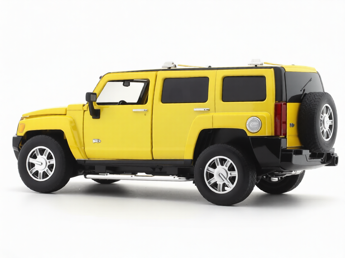MSZ 1:24 Hummer H3 Die-Cast Model SUV with Openable Parts | With 2 Variants Red/Yellow