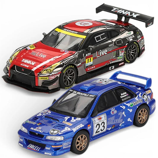 MINI GT 1:64 (Blister)-Nissan GT-R Nismo GT3 #11 – 2023 Super GT Series Gainer Tanax+ Subaru Impreza WRC99 #23 2000 Acropolis Rally
