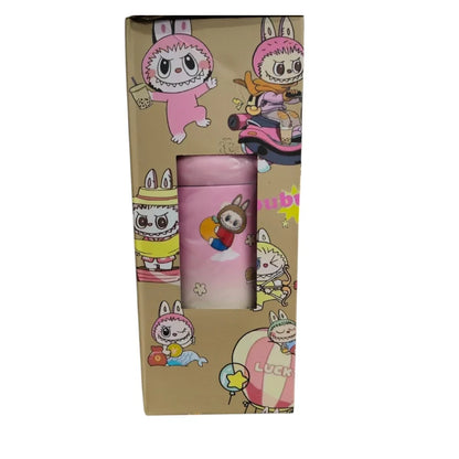 Labubu & Tycoco Hot & Cold Sipper Water Bottle 1Ltr Pink Stainless Steel - Jaiman Toys