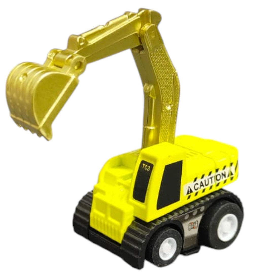 Joy Junction 1:64 Mini Racer Alloy Metal Excavator Toy with Pull-Back Function