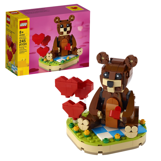 LEGO Valentine’s Brown Bear 40462 Building Kit (245 Pieces)