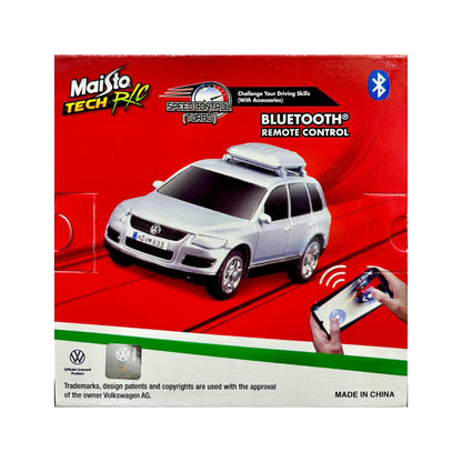 Maisto to Tech R/C Volkswagen Touareg Car Bluetooth Remote Control 1/64 scale (Silver) - Jaiman Toys